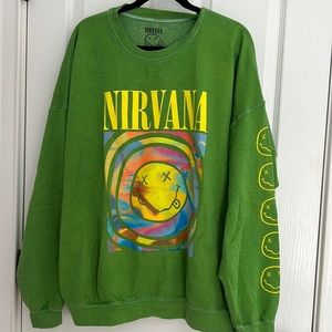 green nirvana crewneck